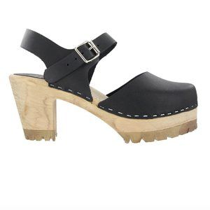 Mia Abba Black Clogs 38